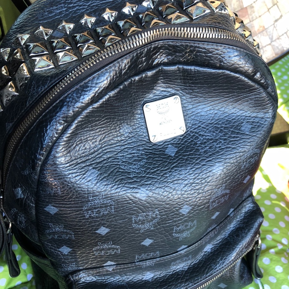 MCM studded backpack.